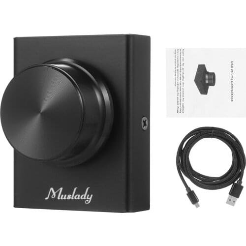Muslady USB Volume Control Knob One Key Mute Volume Controller for Computer Plug and Play PC Speakers Audio Adjuster for Mac/ XP