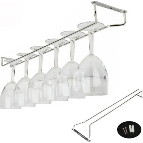 High quality useful 27/35/55cm Stainless Steel Wine Rack Glass Holder Hanging Bar Hanger Shelf
