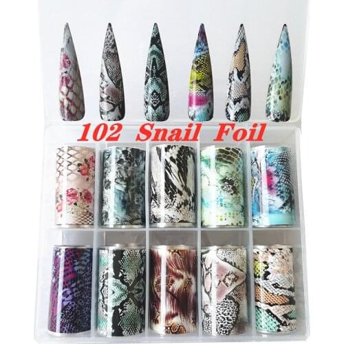 10 Sheets 100*4cm Leopard Print Flower Nail Foil Transfer Decals Stickers for Women Girls DIY Nail Art Decoration