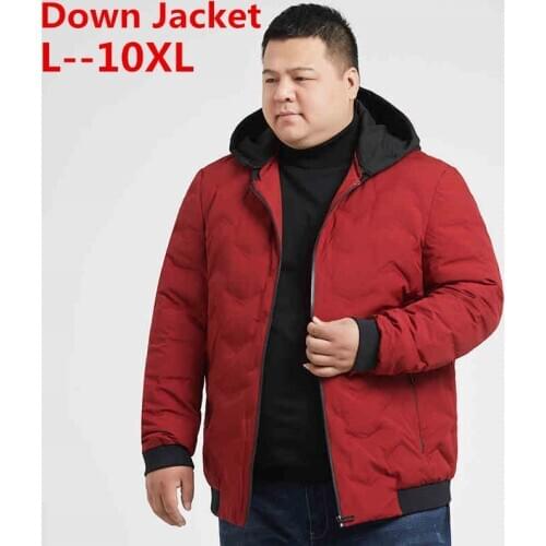 10XL 8XL 6XL 5X Winter Duck Down Jacket Men New Fashion hooded Jacket Men Thick Warm Mens White Duck Down Jaqueta Masculina