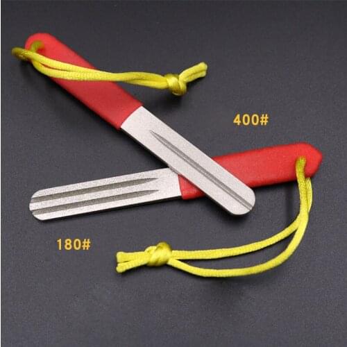 2Pcs Portable Outdoor Double Groove Fishhook Sharpening Grinding Fishing Tackle Tools Grindstone Fishing Hook Hone