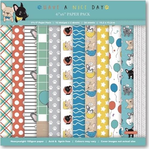 24 sheet Sheets Have a Nice Day Scrapbooking Pads Paper Origami Art Background Paper Card Making DIY Scrapbook Paper Craft