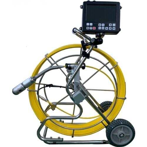 360 sewer pipe inspection camera pan tilt 80m underwater borehole inspection camera with stainless steel skid