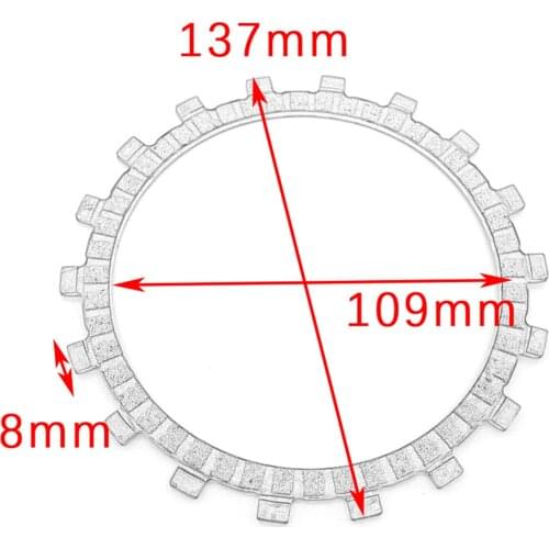 8pcs Paper-based Clutch Friction Plates Kit for BMW R1200GS R1250RT R1200R