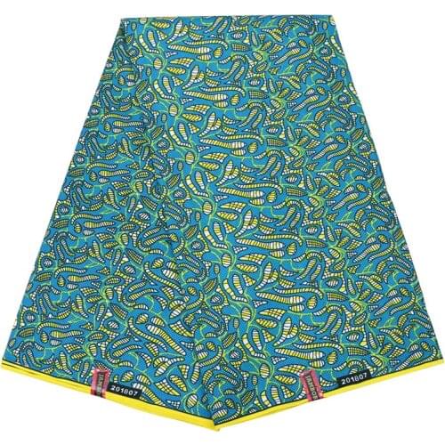 6 Yards Ankara African Printed Batik Fabric Real Wax Patchwork Sewing Dress Material Artwork Accessory High Quality Polyester
