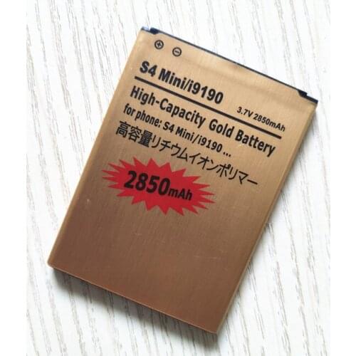 GOLD I9190 Battery For Samsung GALAXY S4 Mini I9190 I9192 I9195 I9198 S4Mini Battery 3 pins 1900mAh B500BE Replacement