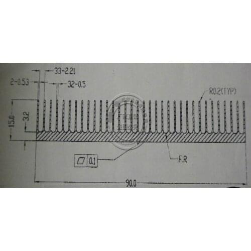 90*90*15mm 370*90*15mm Aluminum heat sink Support custom any length