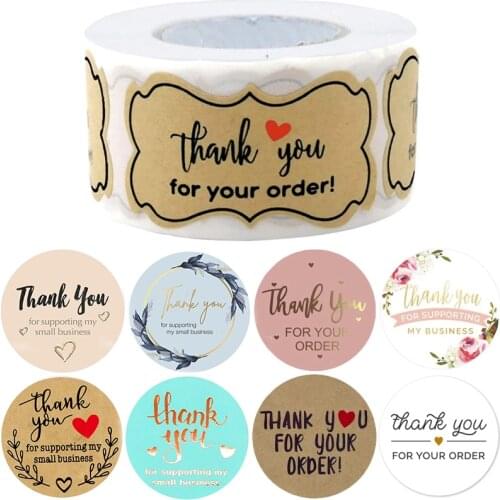 Thank You For Your Order Supporting My Business Stickers Envelope Seal Labels Gift Baked Packaging Supplies Stationery Stickers