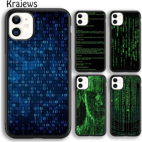 Krajews Matrix Hacker Phone Case Cover For iPhone 5s SE 6s 7 8 plus X XS XR 11 12 pro max Samsung Galaxy S8 S9 S10 Plus