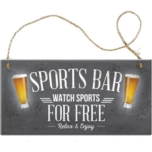 Friendship Wooden Pendant Bar Decor Welcome Signs Decorative Room Door Plate Hanging Plaque Board Home Decoration Hanging Plaque