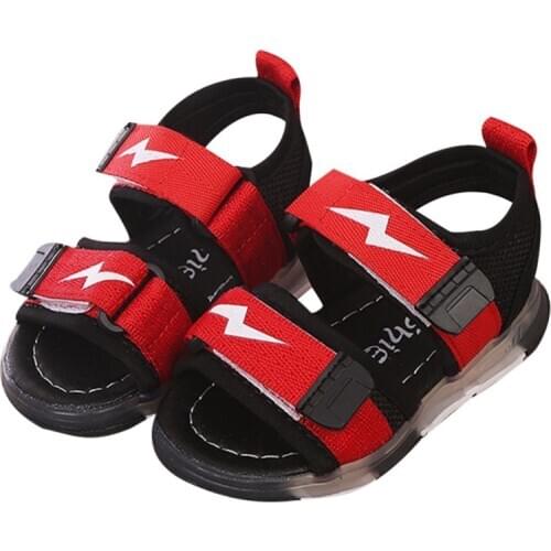 Kids Soft Breathable Sandals ChildrenS Sandals For Girls Luminous Lighted Shoes Boy Girls Colorful LED Lights Children Shoes 2