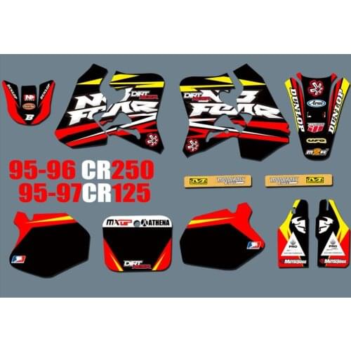 GRAPHICS dirt bike Stickers Motorcycle Decos Kits For Honda CR125 CR 125 1995 1996 1997 CR250 CR 250 1995 1996 125CR 250CR
