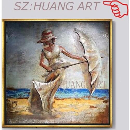 Feelings Of War-100% Hand Painted Canvas Oil Paintings Abstract Girl Dancing Picture for Living Room Wall Decoration