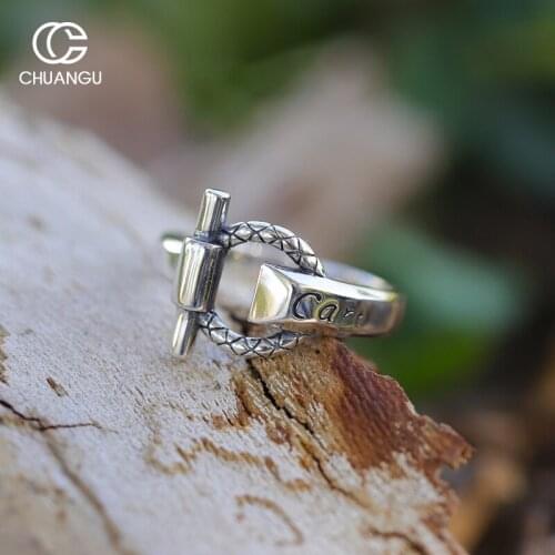 Japanese style new S925 Sterling Silver Ring girls opening fashion trend silver hand ring belt buckle personalized hand ornament