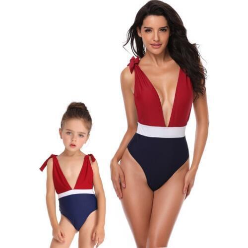 Family Matching Swimwear Mother and daughter Bikini Clothes Family swimming suit Look Mom and Grils Swimsuit Outfit Women Summer