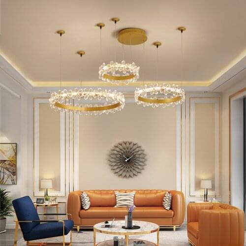 Dining Room Chandelier Simple Modern Creative Living Room Light Nordic Villa Light Luxury Home Personality Crystal Chandelier