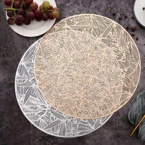 PVC Bamboo Leaves Oil Resistant Non-slip Kitchen Placemat Coaster Insulation Pad Dish Coffee Cup Table Mat Home Decor 51090