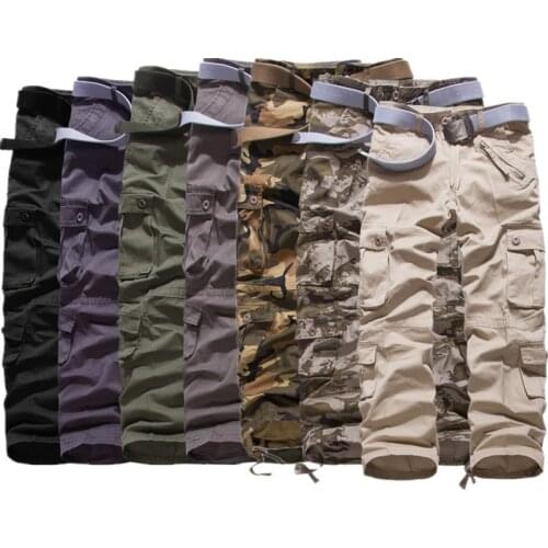 Men pants cargo joggers washing Multi-pocket camouflage overalls men cotton military uniform pants men cargo pants