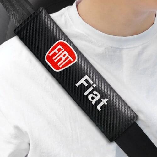 2Pc Car Safety Belt Shoulder Cover Breathable Protection Seat Belt Padding Pad Auto Interior for Fiat Panda Bravo 500 Accessorie