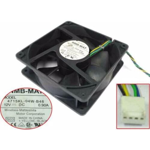 NMB-MAT 4715KL-04W-B46 S03 DC 12V 0.9A 120x120x38mm Server Cooling Fan
