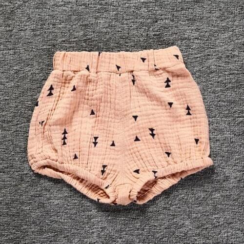 New Arrival Cute Newborn Toddler Shorts Baby Boy Girl Cotton Linen Printed Skin Affinity Shorts Infant Diaper Cover Panties 0-5T