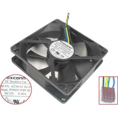 Foxconn PV902512PSPF Server Cooling Cooling Fan DC 12V 0.4A 92x92x25mm 4-wire