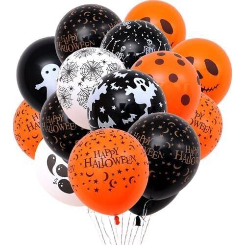Omilut Happy Halloween Balloons Halloween Pumpkin Horror Bat Latex Balloon Halloween Bar Ghost Festival Party Decoration Suplies