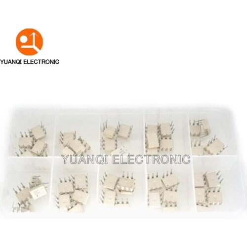 DIP Optocoupler Kit 10value * 5pcs=50pcs 4N25 4N35 MOC3021 MOC3022 MOC3023 MOC3041 MOC3043 MOC3052 MOC3061 MOC3063 DIP + Box