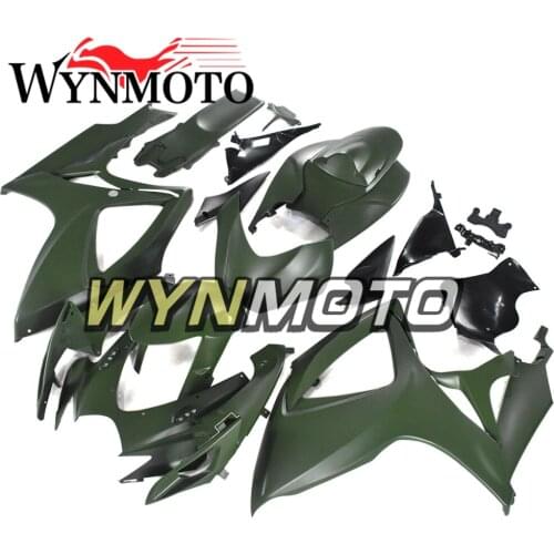 Complete Matte Army Green Fairing Kit For GSXR600 GSXR750 06 07 2006 2007 K6 ABS Injection Bodywork Kits