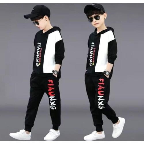 Boys Clothes Set Casual Sweatshirt Full Hoodies Pants 2 Piece Outfit Kids Sport Suit Children Clothing 4 5 6 7 8 9 10 Years
