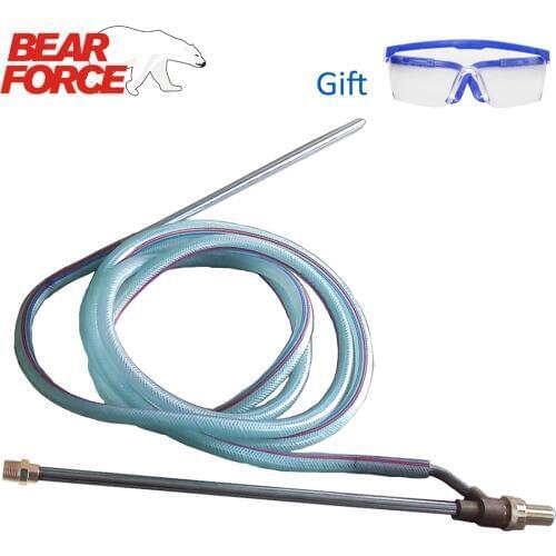Professional Heavy Brass Sand Blaster Kit Sandblasting Lance Nozzle Sandblaster Jet Water Pressure Gun Lance Hose for karcher