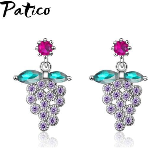 Korean Style 925 Sterling Silver Boucle Foreille Femme Earings Cubic Zirconia Stone Stud Earrings For Women Birthday Jewelry