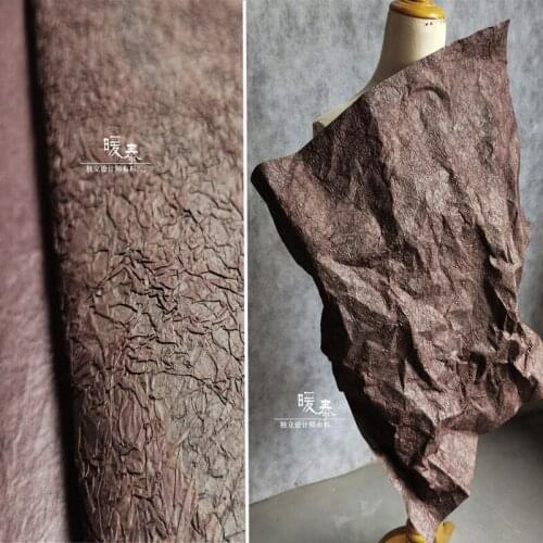 Paper Sence Fabric Reddish Brown Pleats DIY Photo Props Decor Modeling Design Graduation Project Art Clothes Designer Fabric