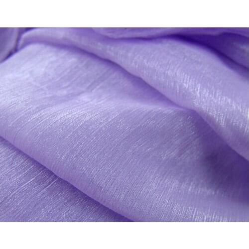 3 meter 150cm 59" width lavender purple crinkle shot-silk chiffon crepe fabric dress skirts screen material MM196