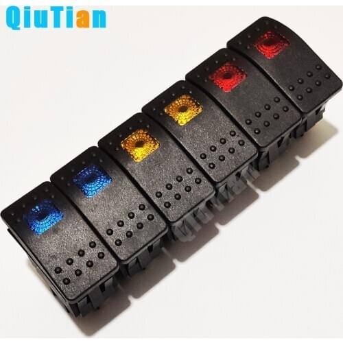 12v20A Rocker Bar Toggle Switch Car Boat Marine boat Switches Button LED Light Lamp 4pin connector Switch