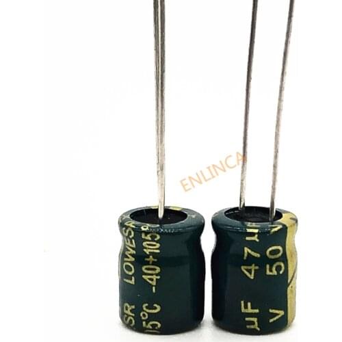 50V 47UF 6*7 high frequency low impedance aluminum electrolytic capacitor 47uf 50V 20