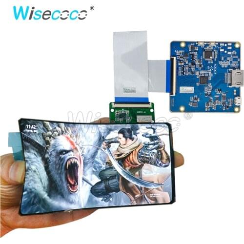 Wisecoco 6 Inch 1080x2160 2K High Resolution Curved Flexible AMOLED OLED Panel Module Driver Board Bendable