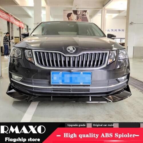 For Skoda Octavia Body kit spoiler 2018-2019 Skoda Octavia WX ABS Rear lip rear spoiler front Bumper Diffuser Bumpers Protector