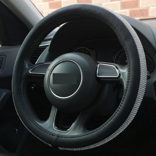 Womens Exclusive Bright Diamond Rhinestone Steering Wheel Cover Universal Steering Wheel Cover Steering Wheel Cover Set