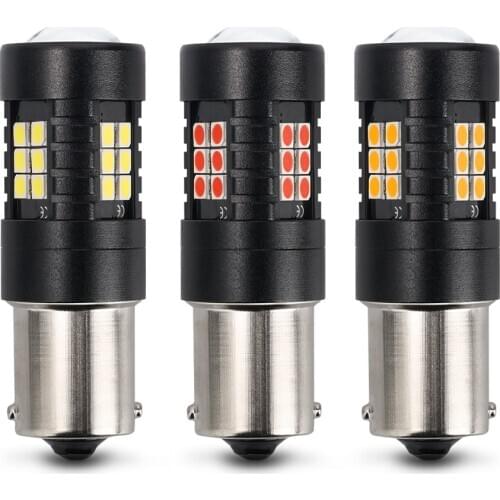 1PCS Canbus Led Bulbs No Error 1156 BA15S P21W 1157 BAY15D 21W 1156 BAU15S 3030 21SMD For Reverse Brake Light Turn Signal White