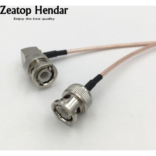 10Pcs RG316 Wire Angle BNC Male Jack to BNC Male Plug RF Pigtail Jumper Cable BNC M/M Adapter 15CM 20CM 30CM 50CM 1M 2M