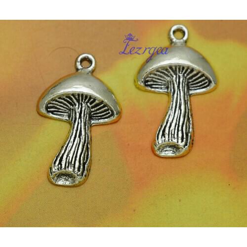 20pcs/lot--28mm, Antique silver plated Mushrooms charms,DIY supplies,Jewelry accessories