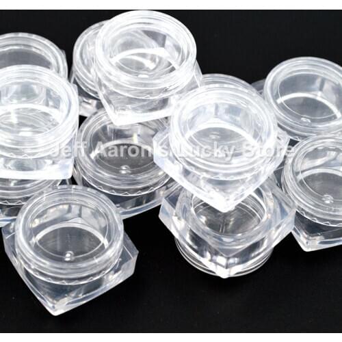 2018 New arrival 12pcs Clear Plastic Empty Cosmetic Sample Containers Jars Pots Small Lip Eyeshadows Creams box