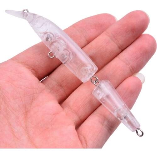 40pcs 10cm 7.75g Blank Nude Baits Jointed Bait Crankbait Minnow Bait Unpainted Lure Bodies Fishing Bait