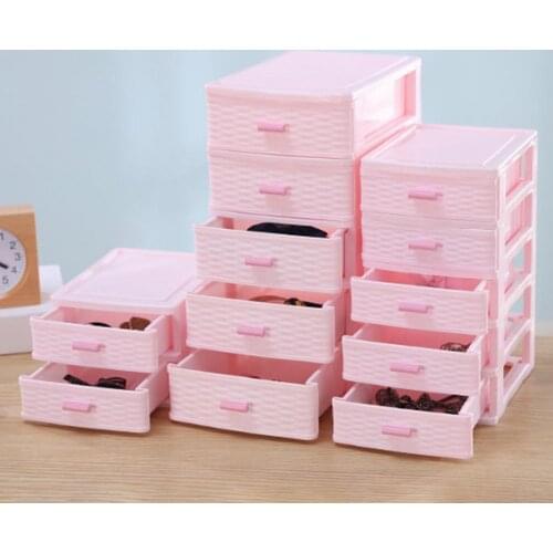 80% hot sale! ! ! Cosmetic storage box mini multi-layer desktop drawer storage box plastic cosmetic jewelry box