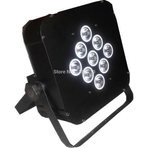 9X10W 4in1 RGBA DMX flat par led lighting