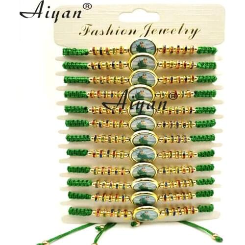 12 Pieces Virgin Mary And San Judas Butterfly And Palm Red Line Woven Bracelets Can Given By Men And Women As Gifts Or Prayer