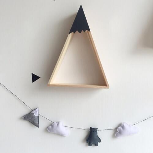 Baby Room Wall Decor Nursery Hanging Felt Cloud Garland Party Banner Christmas Gifts Shower Bunting Ornament