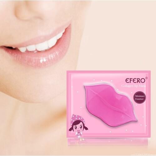 EFERO 1pcs Collagen Lip Mask Pads Patch for Lips Moisturizing Nourishing Exfoliating Lips Plumper Lip Scrub Skin Care TSLM1