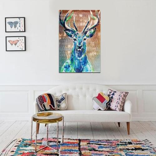 HD Unframed Canvas Abstract Elk Deer Prints Modern Decor Art Painting Picture Unique Gifts Home Decoration